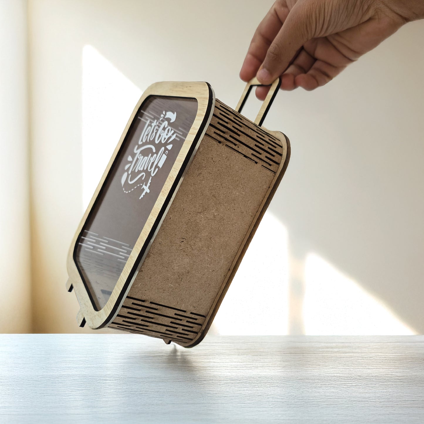 Money Saving Suitcase™ – Wooden Money Saving Box with ₹1 Lakh Tracker