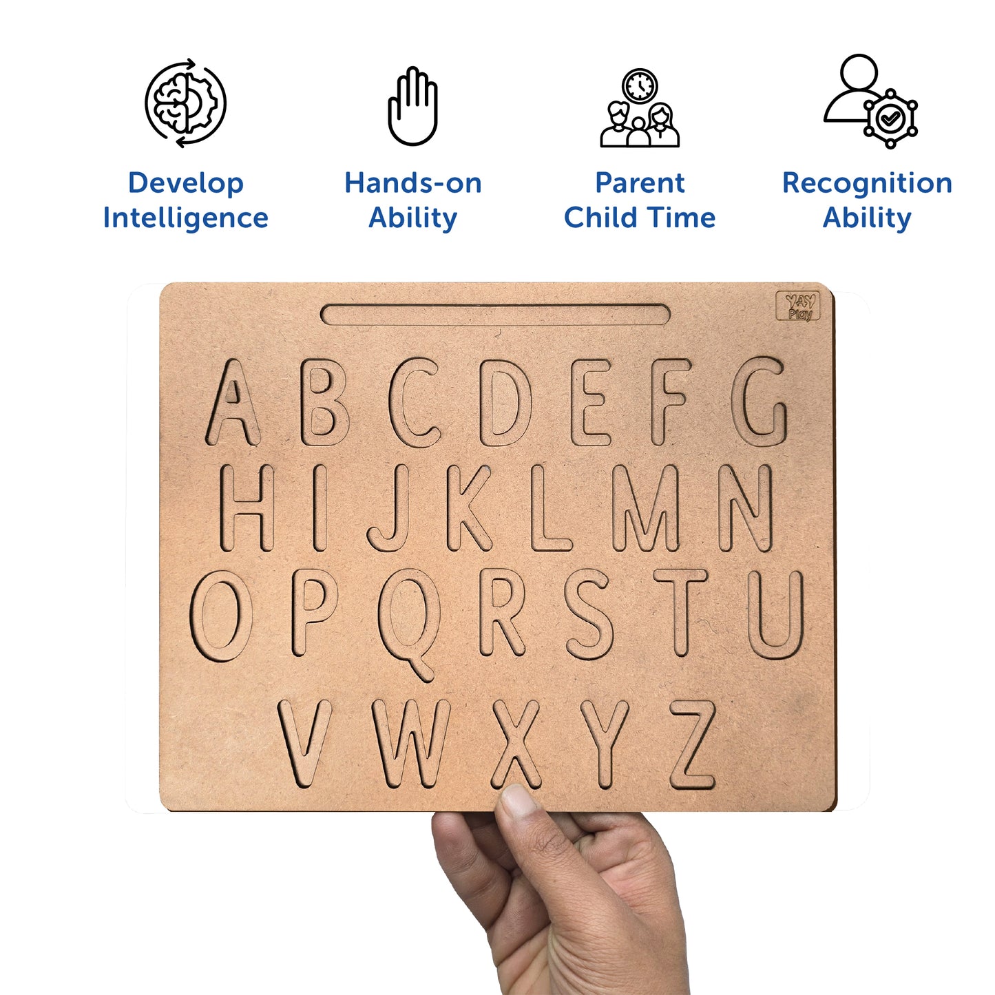 Capital and Small Double Sided Wooden Tracing Board for Kids 3+