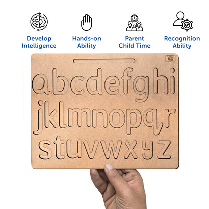 Educational Wooden Tracing Board for Kids Set of 4 Double Sided Board