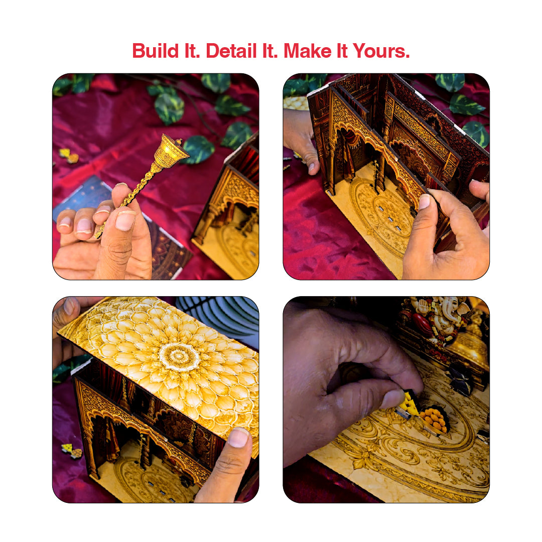 DIY 3D Wooden Miniature Ganesha Mandir Kit