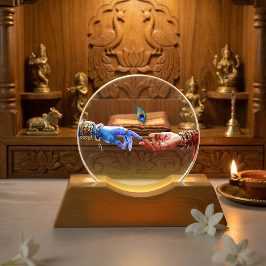 Radha Krishna Hand LED Light Lamp – Divine Love Home Décor Lamp | Yay Play