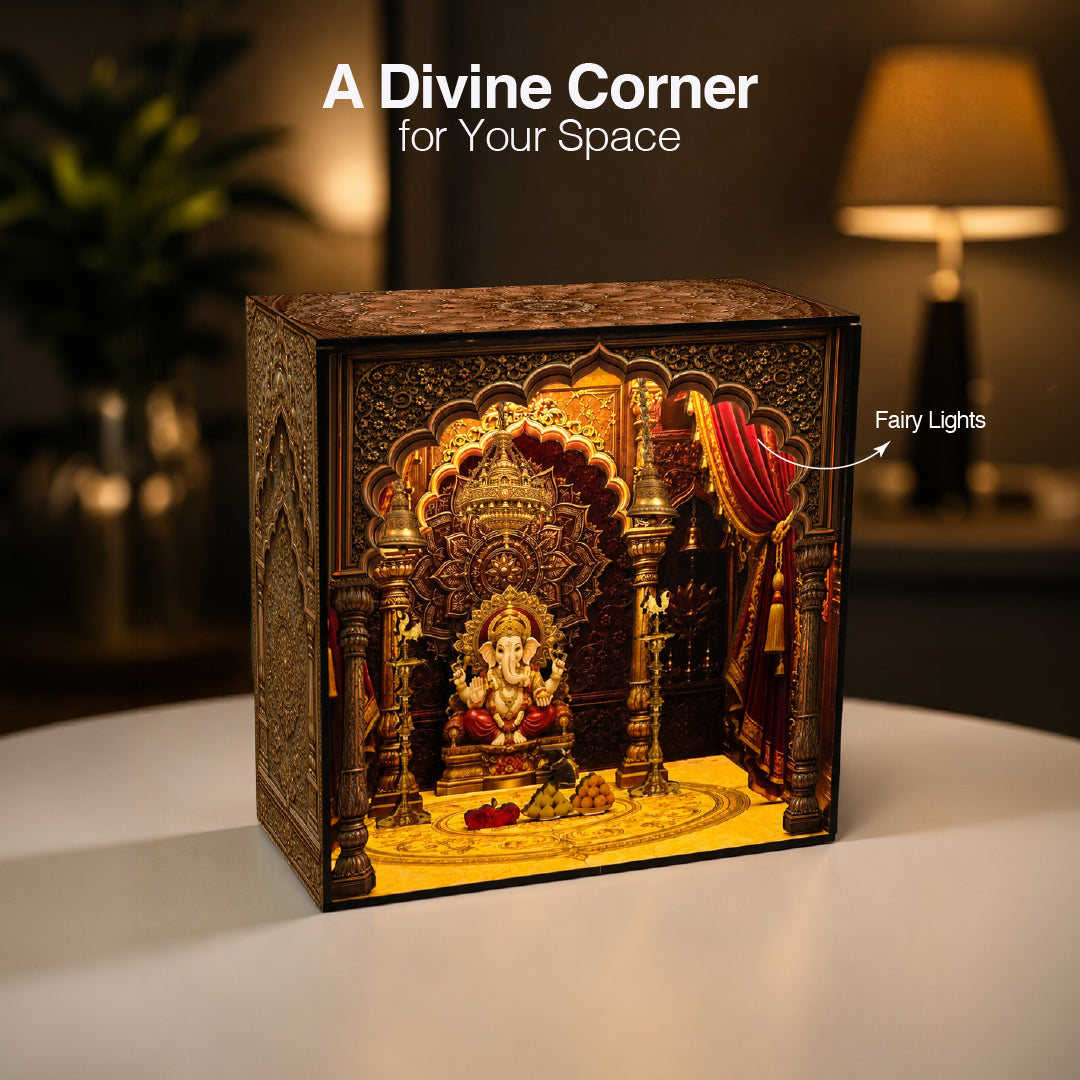 DIY 3D Wooden Miniature Ganesha Mandir Kit