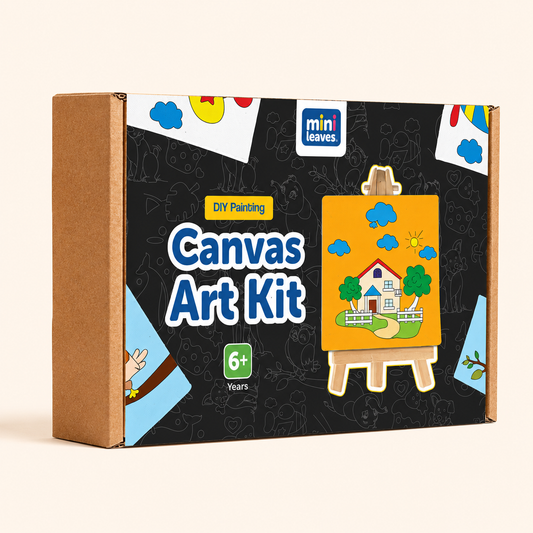 Mini Canvas Art and Craft Paint Kit For 4+ Set of 4