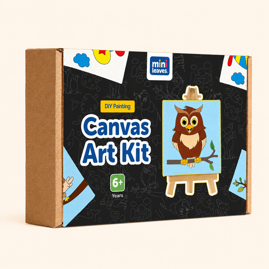 Canvas Craft Art Paint Kit for Beginner 4 to 6 Years- Set of 4