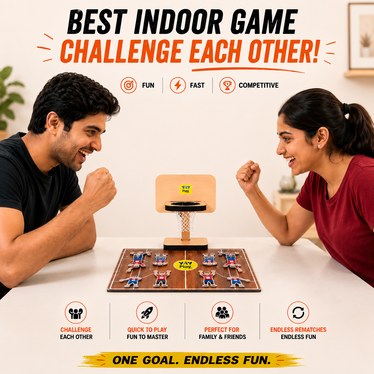 Mini Basketball Challenge Game – Fast-Paced 2 Player Indoor Tabletop Game