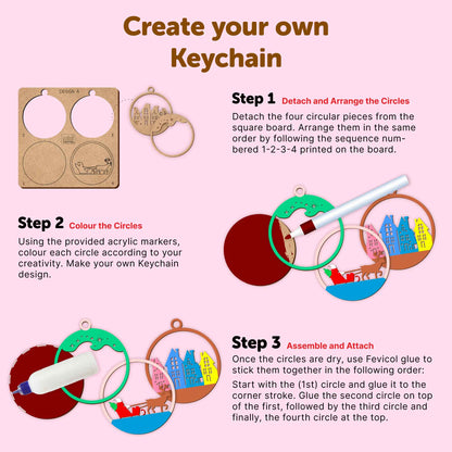 Creative Me DIY Chritmas Keychains - Art And Craft Kit 9-12 Years