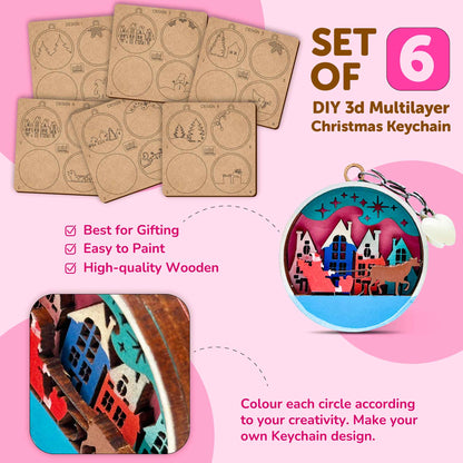 Creative Me DIY Chritmas Keychains - Art And Craft Kit 9-12 Years