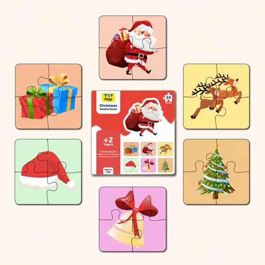 Christmas 4 Pieces Wooden Puzzles 2+ Years