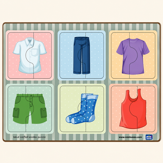Clothes Mix and Match 2 Pieces Puzzles 2+ Years