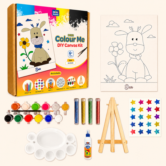 Color Me Deer DIY Canvas Art Kit for 6+ years