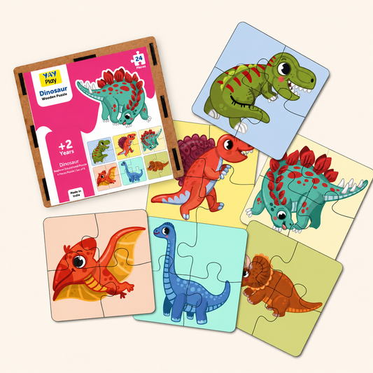 Dinosaurs 4 Piece Wooden Puzzles 2+ Years
