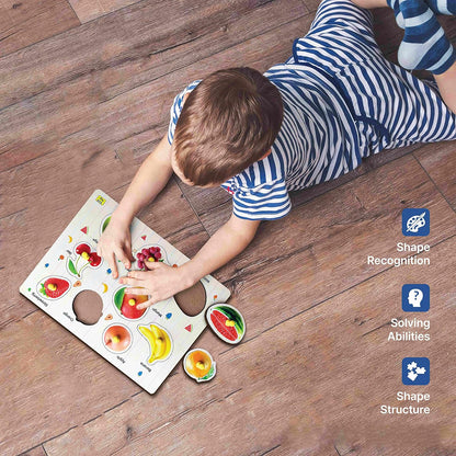 Fruits Peg and Knob Puzzle 2+ Years
