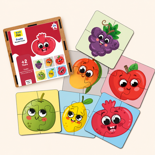 Fruits 4 Piece Wooden Puzzle 2+ Years