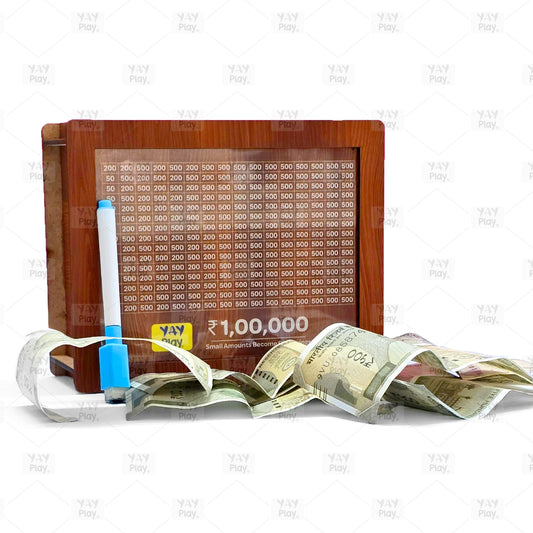 YaY Play 1,00,000 Rupees Money Saving Challenge Box- Reusable