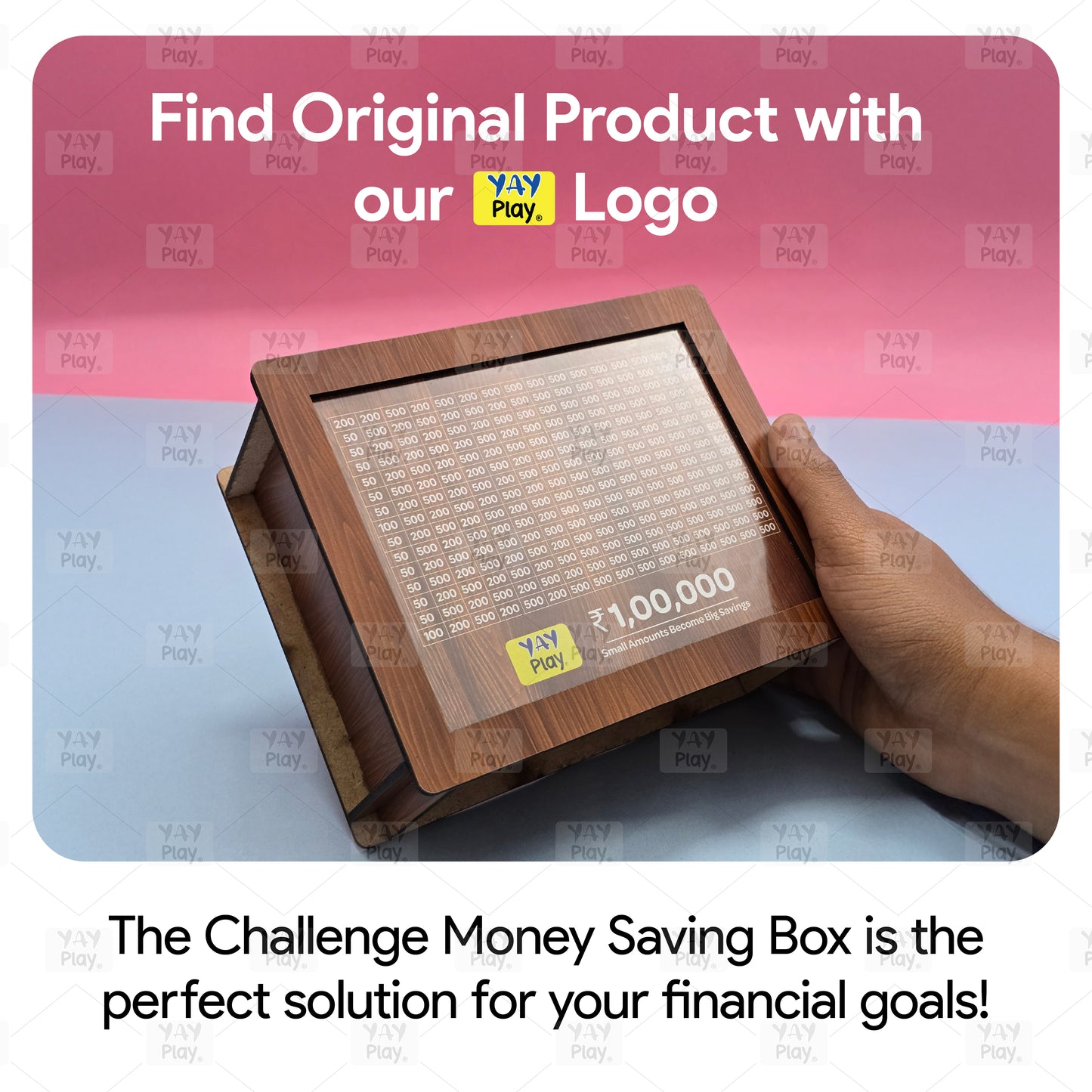 YaY Play 1,00,000 Rupees Money Saving Challenge Box- Reusable