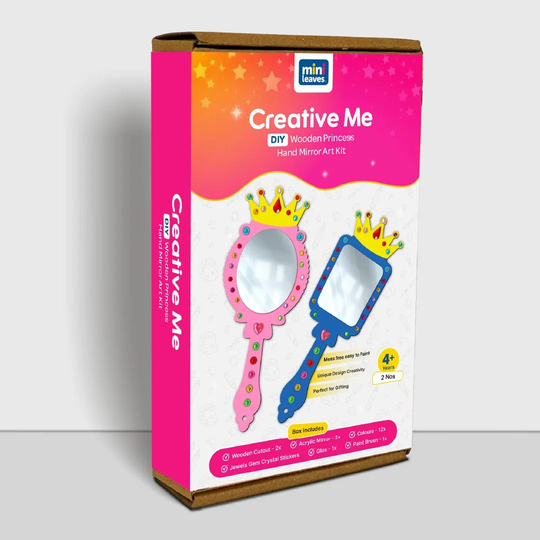 Decorate Your Own DIY Princess Mirrors Paint Art and Craft Kits for Girls age 6+- Set of 2