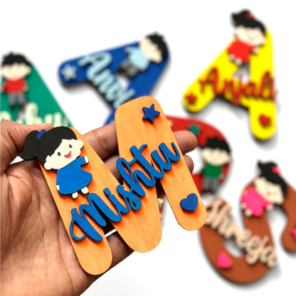 Personalised Monogram Fridge Magnets -Boys & Girl Theme