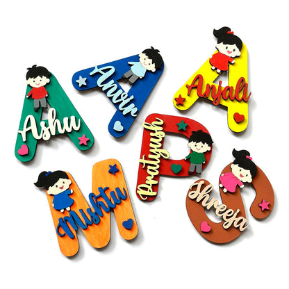 Personalised Monogram Fridge Magnets -Boys & Girl Theme