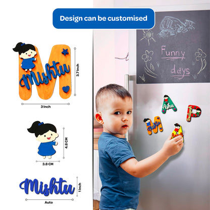 Personalised Monogram Fridge Magnets -Boys & Girl Theme