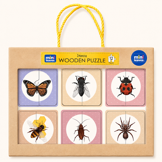 Insects 2 Piece Wooden Puzzle 2+ Years
