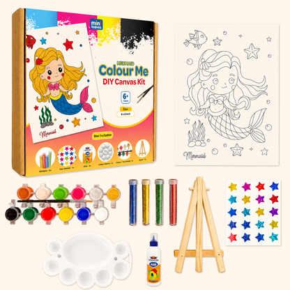 Colour Me Mermaid DIY Canvas Art Kit 6+ Years
