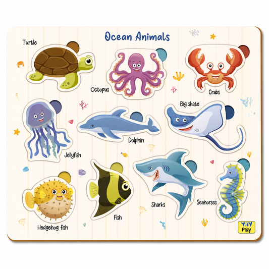 Under Water Animal Shapes Wooden Puzzles 3+ Years