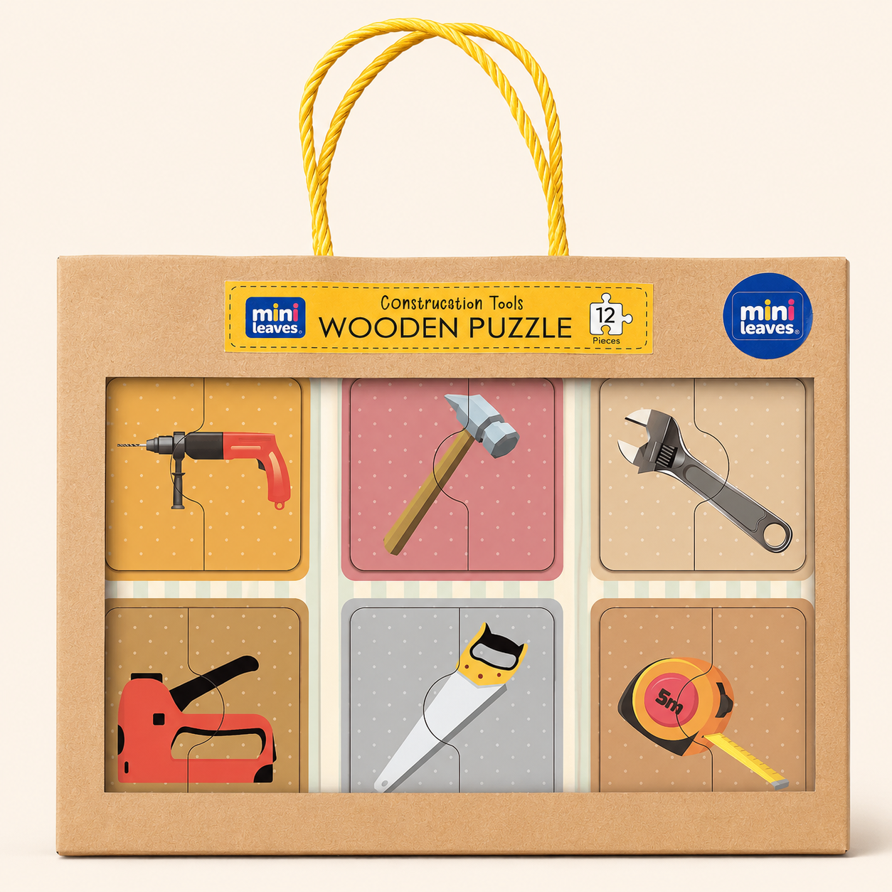 Construction Tools 2 Pieces Puzzle 2+ Years