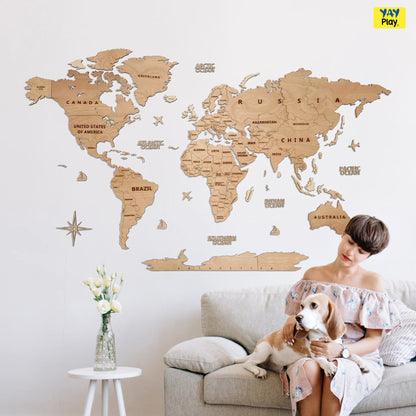 YAYPLAY 3d World Map (Third World countries)