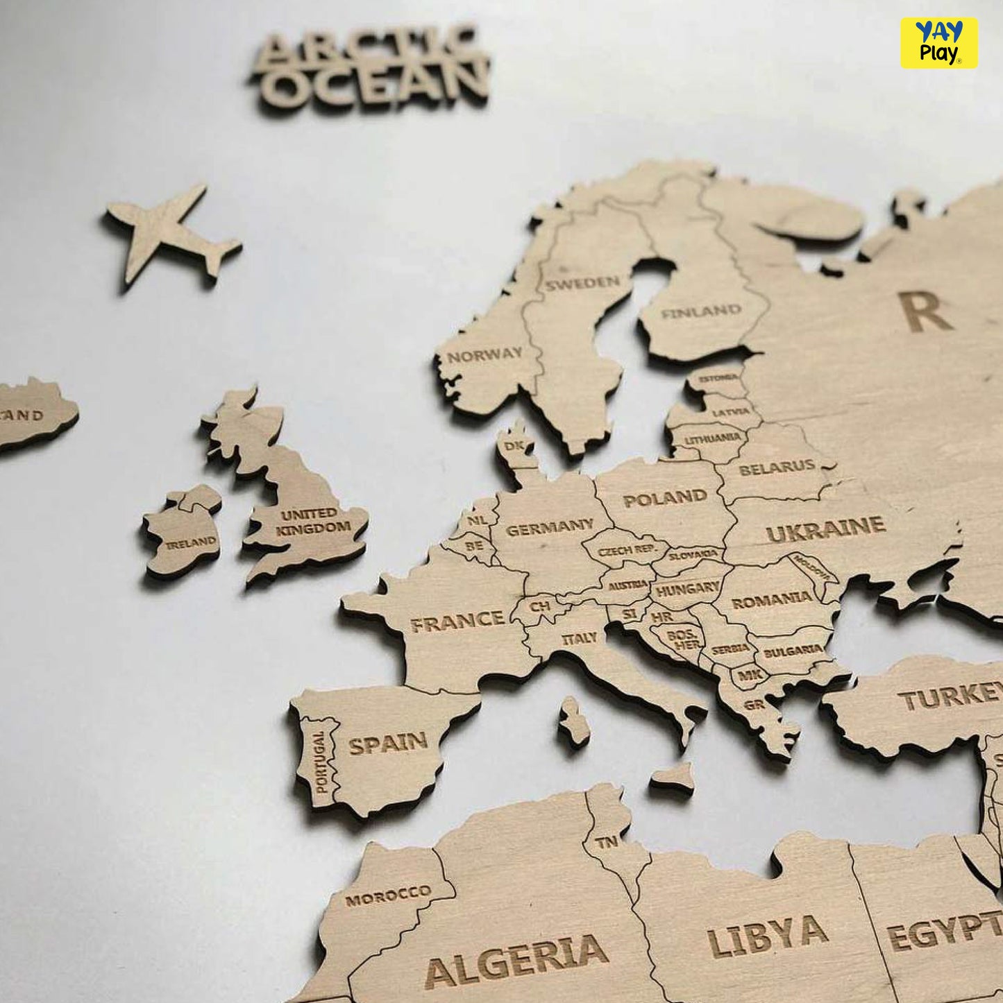 YAYPLAY 3d World Map (Third World countries)