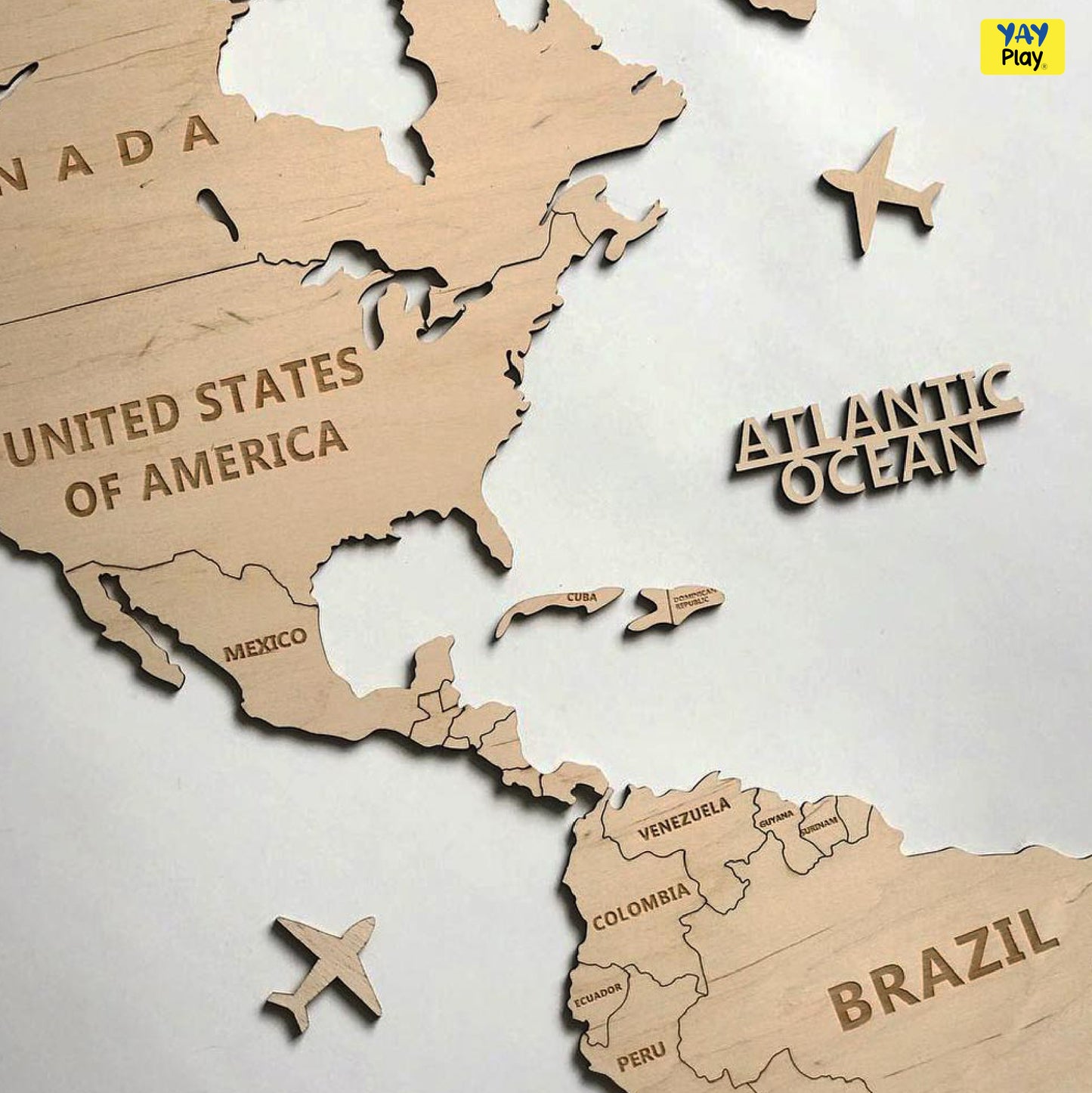 YAYPLAY 3d World Map (Third World countries)