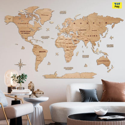 YAYPLAY 3d World Map (Third World countries)