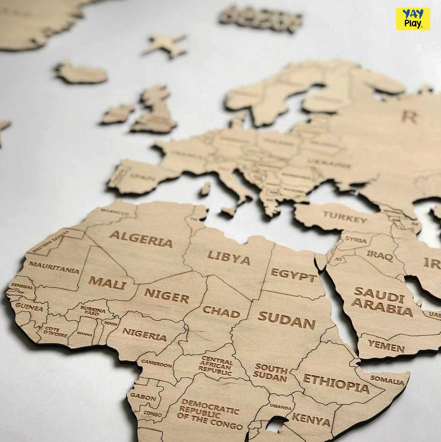 YAYPLAY 3d World Map (Third World countries)