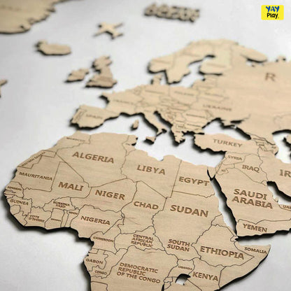 YAYPLAY 3d World Map (Third World countries)