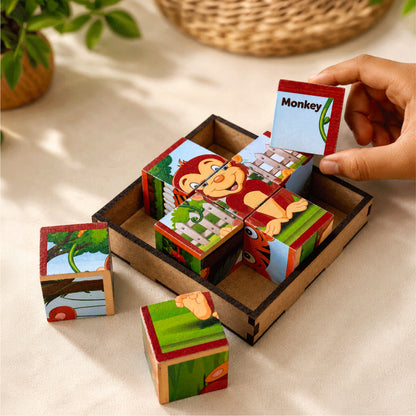 Cube Block Animals 6 Sides with 6 Animal 2 Years+