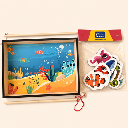 Wooden Magnetic Fishing Game for Kids 3 Years+