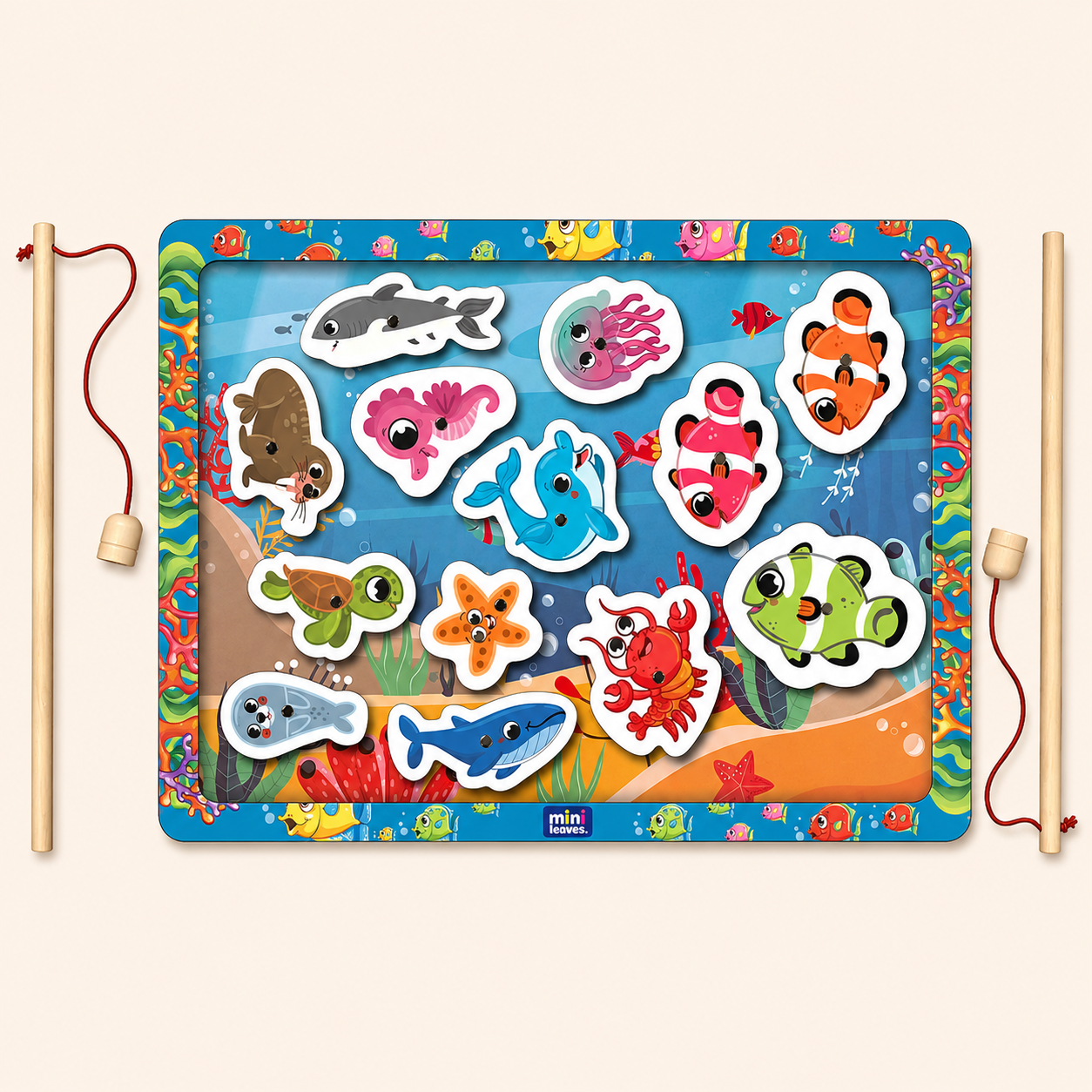 Magnetic Fishing game for kids 13 Pic A4 Size Tray