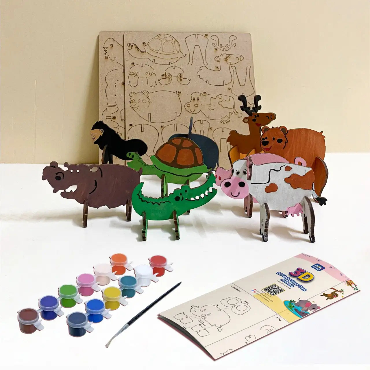 DIY 3D Animal Art and Craft 4+ Years - Mini Leaves