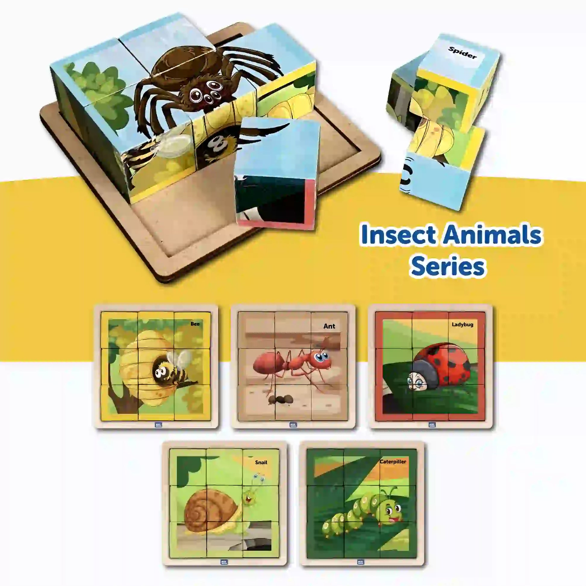 Cube Block Insects Animals 6 Sides with 6 Animal 2+ Years – Mini Leaves ...