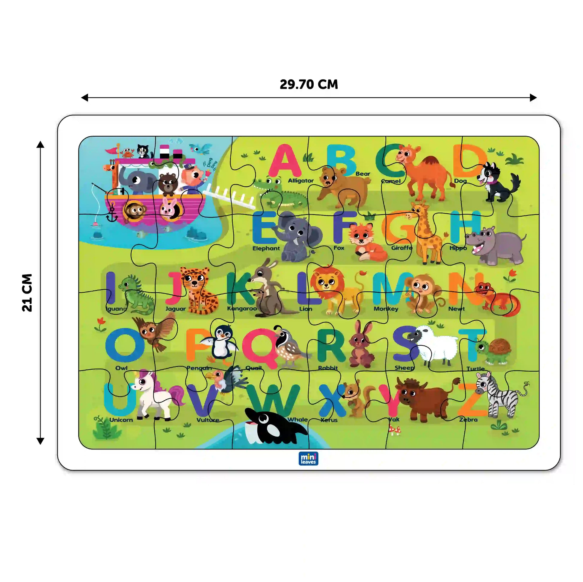 Alphabet Voyage 35 Pieces Puzzle 3+ Years - Mini Leaves