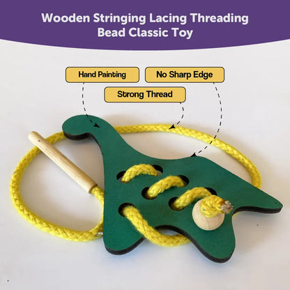 Dinosaur Lacing Activity for Kids 3 Years