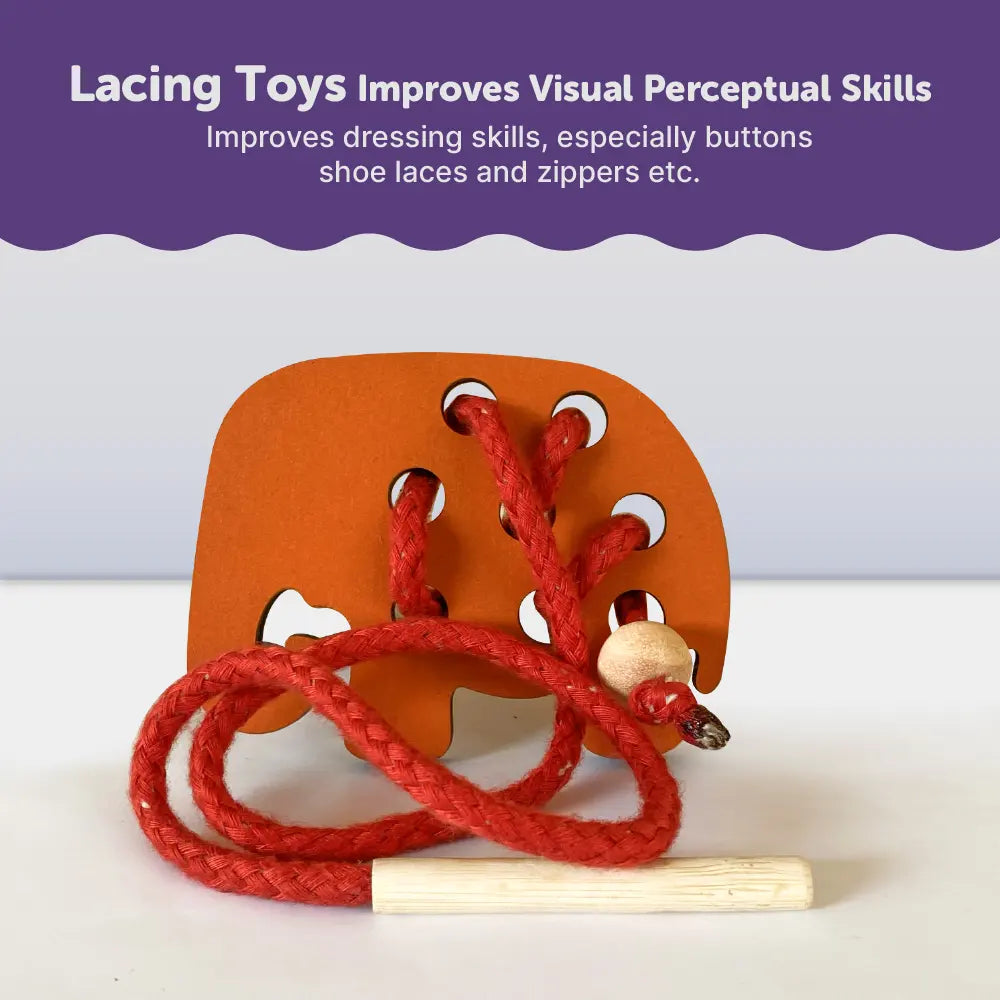 Elephant Lacing Activity for Kids 3 Years