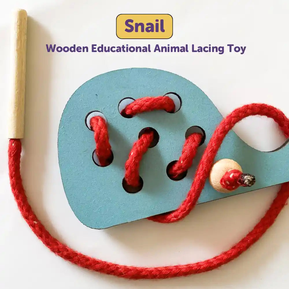 Snail Lacing Activity for Kids 3 Years