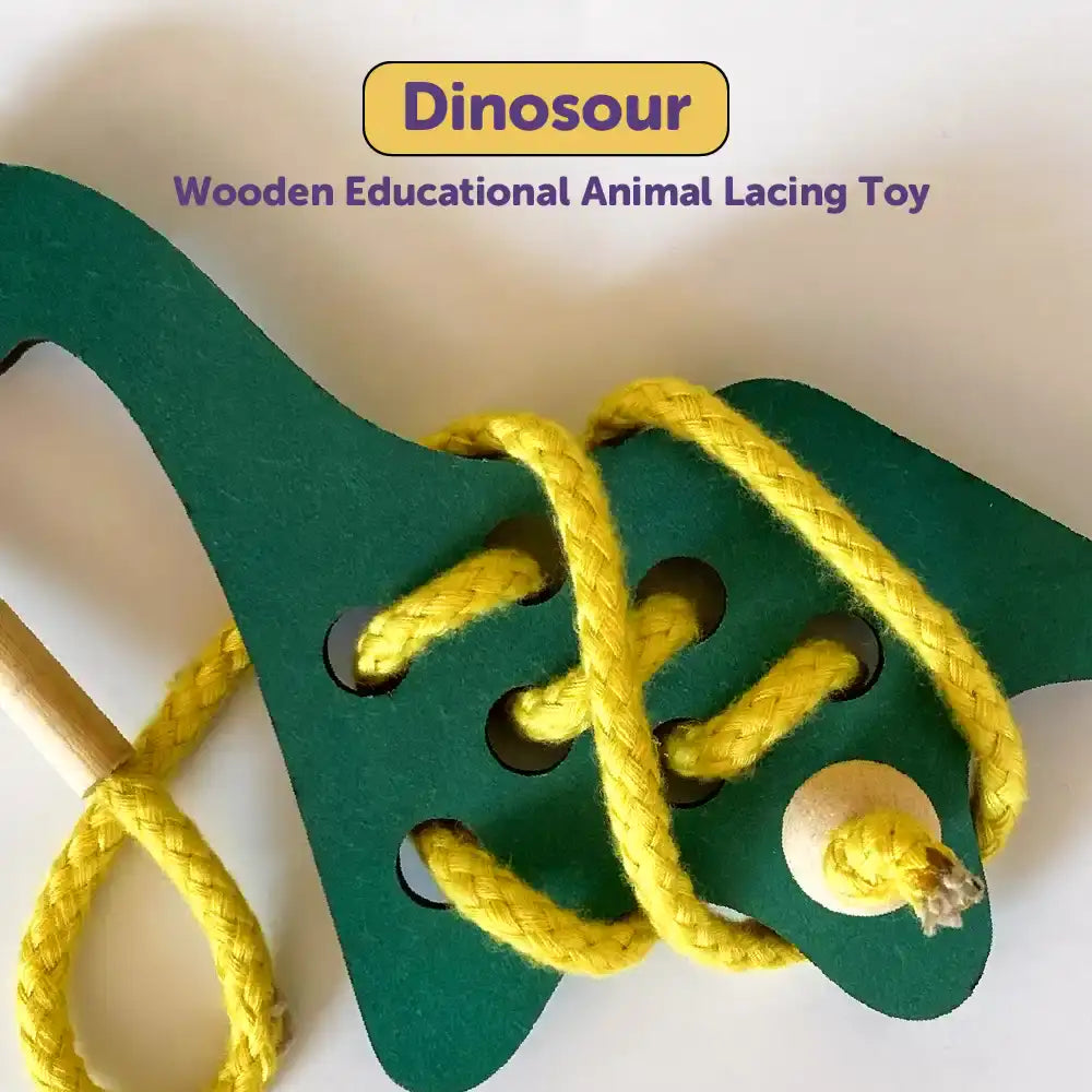 Dinosaur Lacing Activity for Kids 3 Years