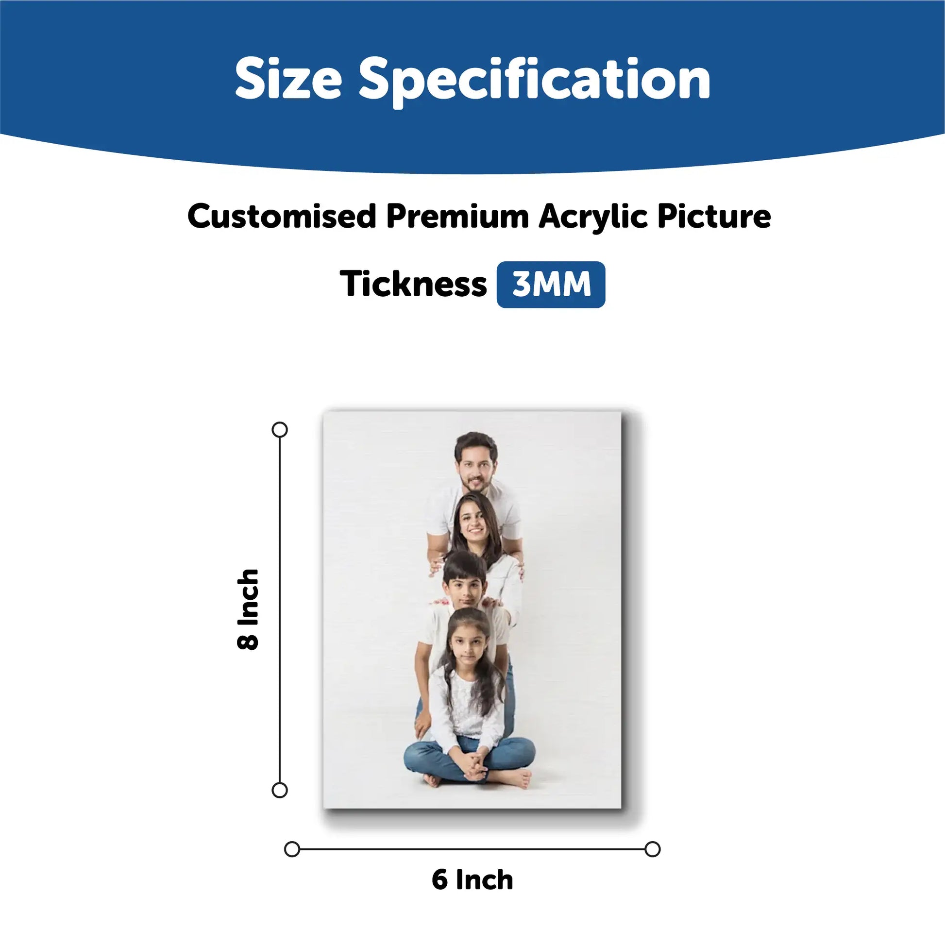 Customised Acrylic Photo 8 x 6 Inch - Mini Leaves