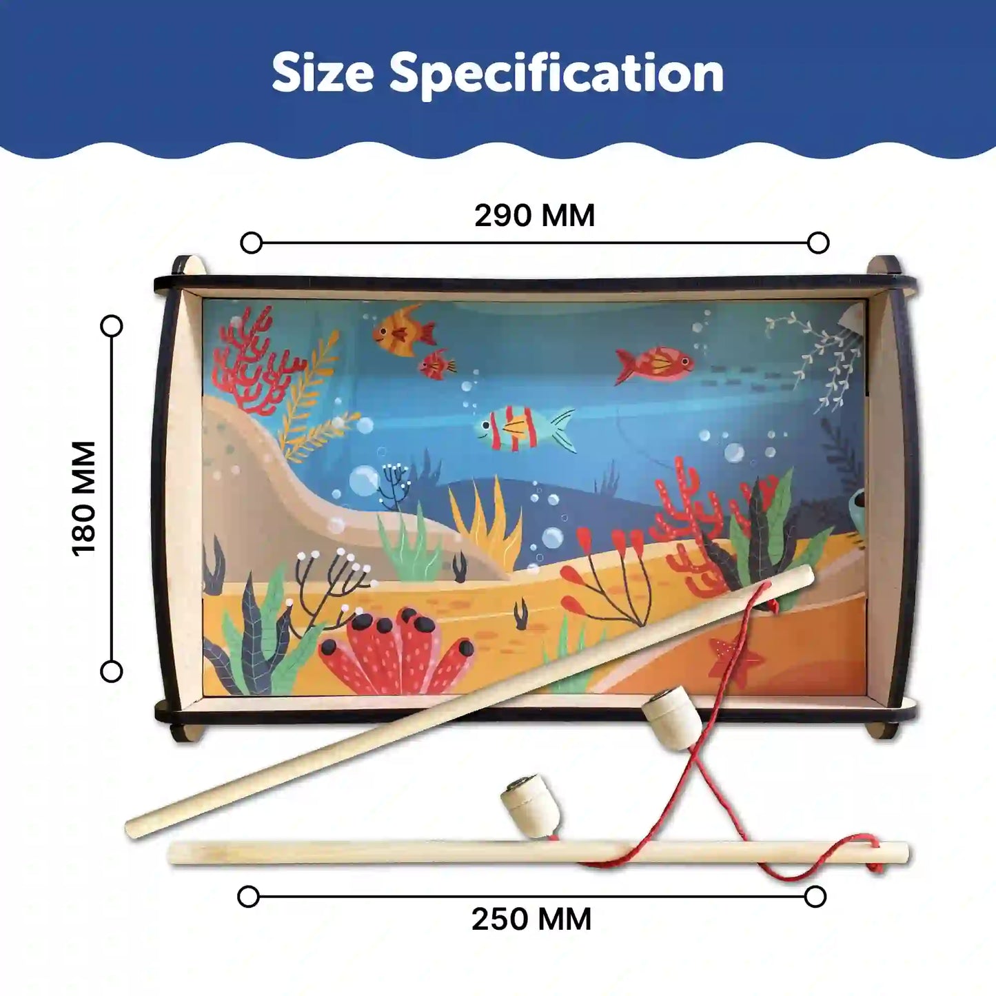 Magnetic Fishing game for kids 3+ Age - Mini Leaves