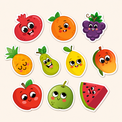 Fruits Fridge Magnetic Set of 11 - 2+ Years