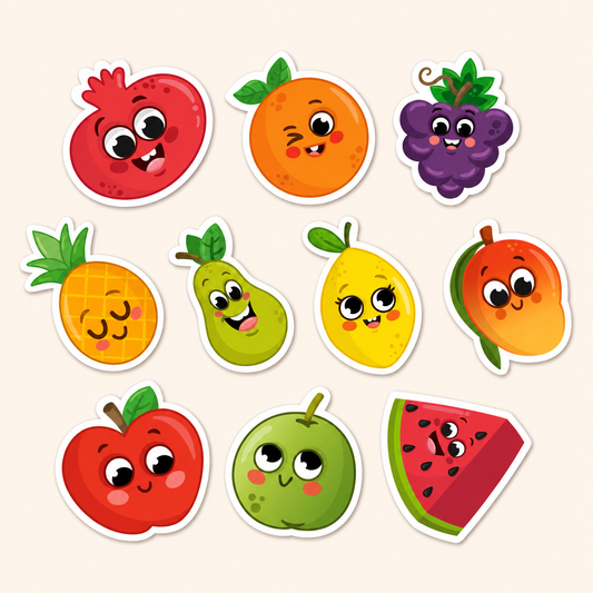 Fruits Fridge Magnetic Set of 11 - 2+ Years