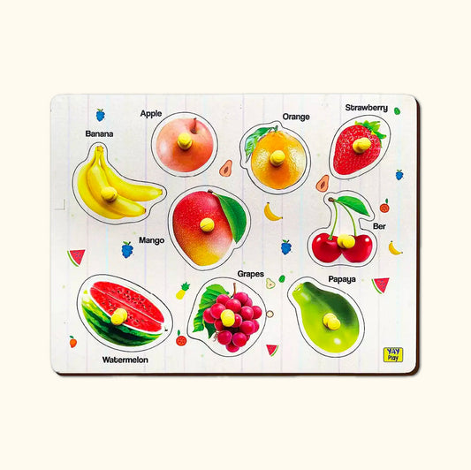 Fruits Peg and Knob Puzzle 2+ Years