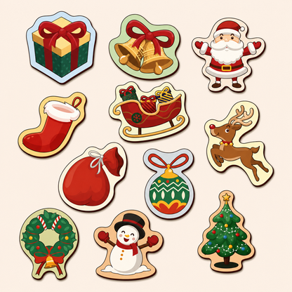 Christmas Santa Claus Wooden Fridge Magnets  3+ Years