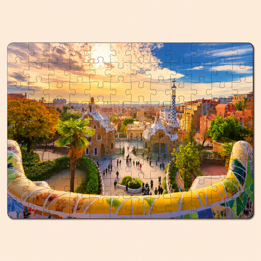 Park Guell, Barcelona Spain 108 Piece Wooden Puzzle (6+ Years)